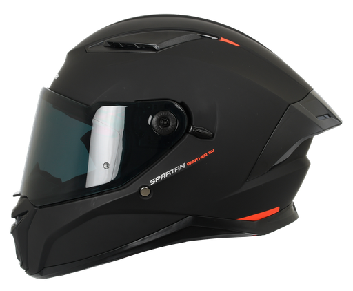 CASCO INTEGRAL SPARTAN DOBLE VISOR PANTHER SOLID A1 NEGRO MATE