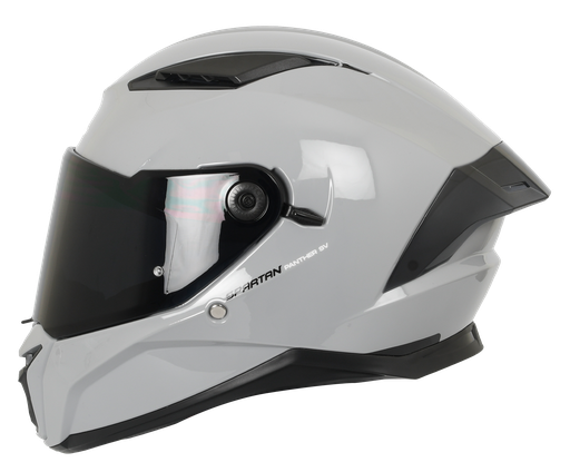 CASCO INTEGRAL SPARTAN DOBLE VISOR PANTHER SOLID A2 GRIS BRILLO