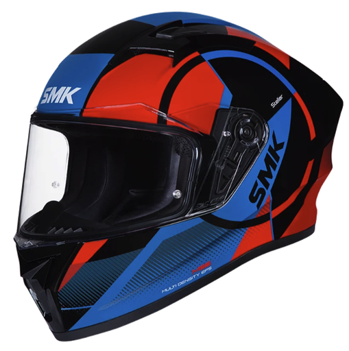 CASCO INTEGRAL SMK STELLAR GL236 AZUL ROJO BRILLO