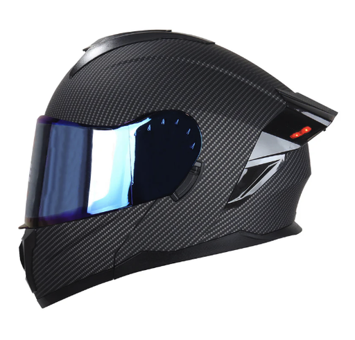 CASCO ABATIBLE EDGE DOBLE VISOR BOSTON SOLIDO CARBON MATE