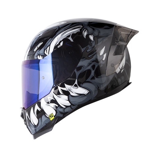 CASCO INTEGRAL SHAFT 562 R TOXIC NEGRO GRIS BRILLO