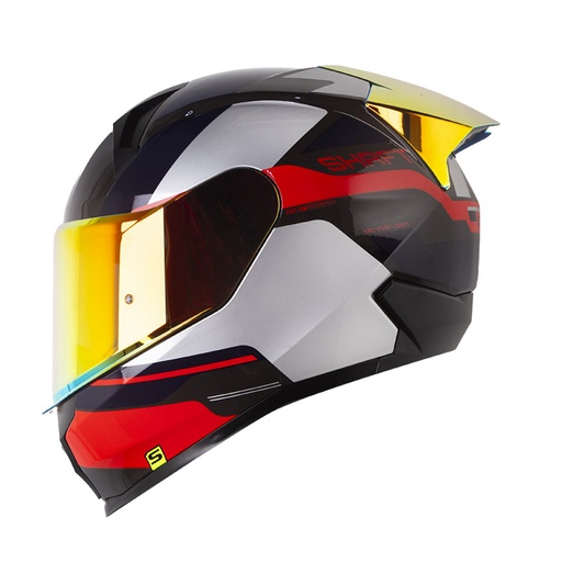 CASCO INTEGRAL SHAFT 560 EVO CRAWLER GRIS OSCURO ROJO BRILLO