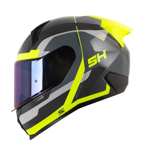 CASCO INTEGRAL SHAFT 560 EVO TEYK GRIS OSCURO AMARILLO BRILLO