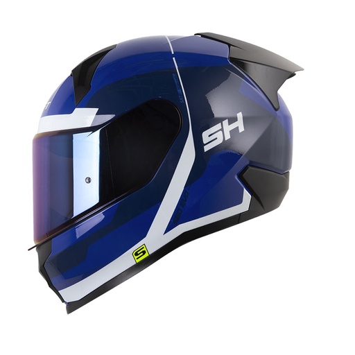 CASCO INTEGRAL SHAFT 560 EVO TEYK AZUL BLANCO BRILLO