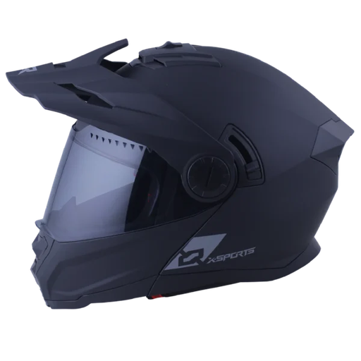 CASCO MULTIPROPOSITO ABATIBLE XSPORTS 165 SOLID NEGRO MATE