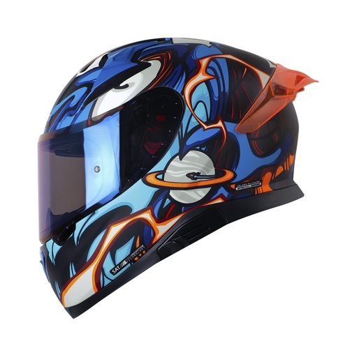 CASCO INTEGRAL SHAFT SHPRO612 DOBLE VISOR THE ABISAL NEGRO AZUL MATE