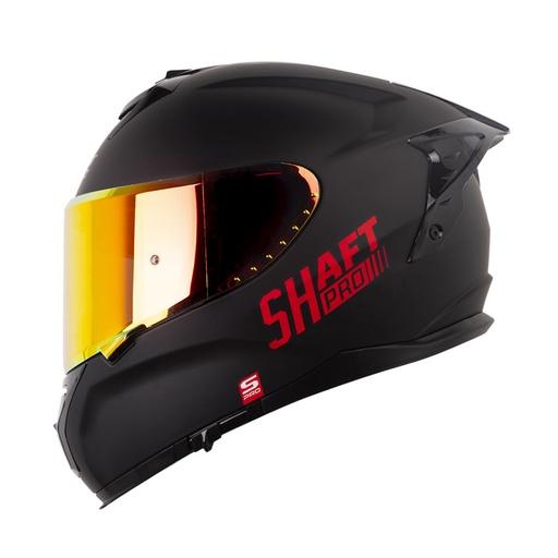 CASCO INTEGRAL SHAFT PRO 610 EVO DOBLE VISOR SOLID NEGRO ROJO