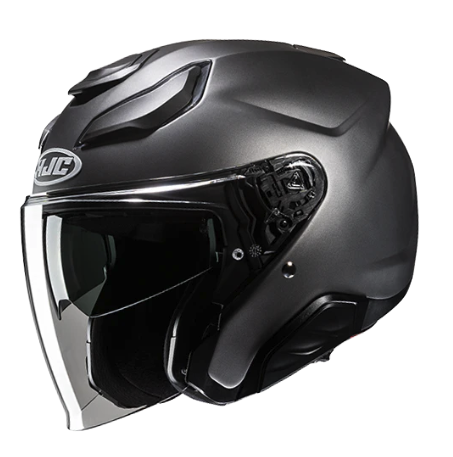 CASCO ABIERTO HJC F31 SOLID GRIS METALIZADO