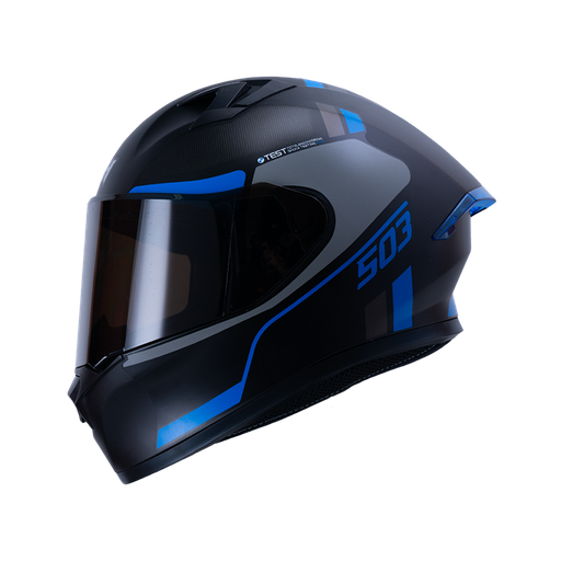 CASCO INTEGRAL ICH 503 CORBEX NEGRO AZUL MATE VISOR NEGRO