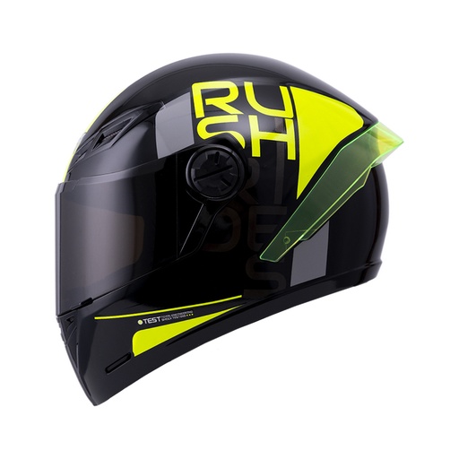CASCO INTEGRAL ICH 501SP DOPE NEGRO AMARILLO BRILLO VISOR NEGRO