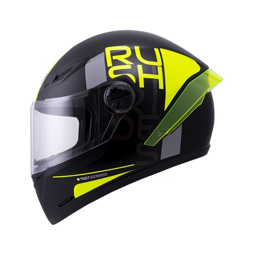 CASCO INTEGRAL ICH 501SP DOPE NEGRO AMARILLO MATE VISOR TRANSPARENTE