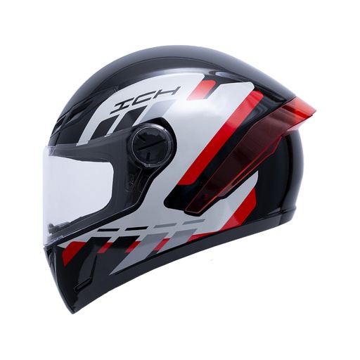 CASCO INTEGRAL ICH 501SP FITAR NEGRO ROJO BRILLO VISOR TRANSPARENTE