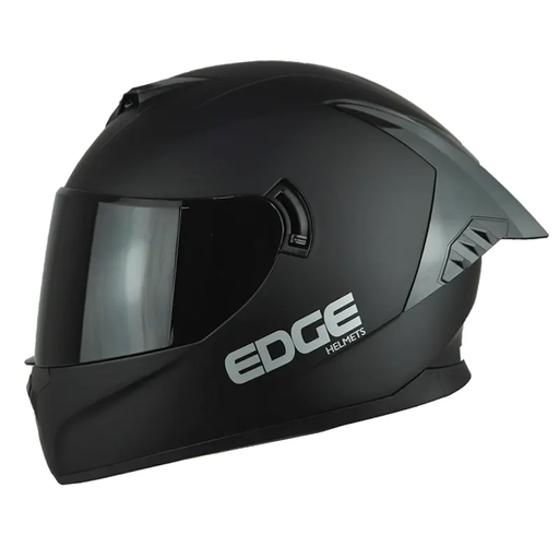 CASCO INTEGRAL EDGE RACER SOLIDO NEGRO MATE VISOR NEGRO