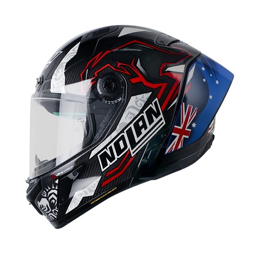CASCO INTEGRAL NOLAN X-804 RS-U.C STONER NEGRO AZUL BRILLO