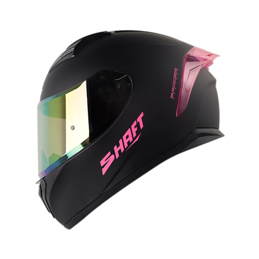 CASCO INTEGRAL SHAFT SH582SP EVO SOLID NEGRO FUCSIA MATE VISOR FUCSIA SPOILER FUCSIA