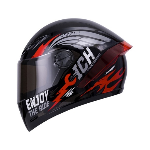 CASCO INTEGRAL ICH 501SP CRANK NEGRO ROJO MATE VISOR NEGRO