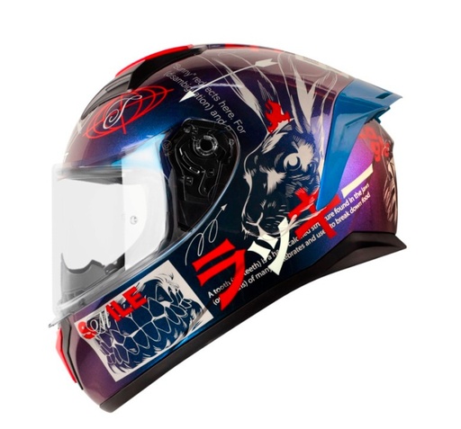 CASCO INTEGRAL SHAFT 582SP EVO RANDAMU CAMALEON ROJO BRILLO VISOR TRANSPARENTE