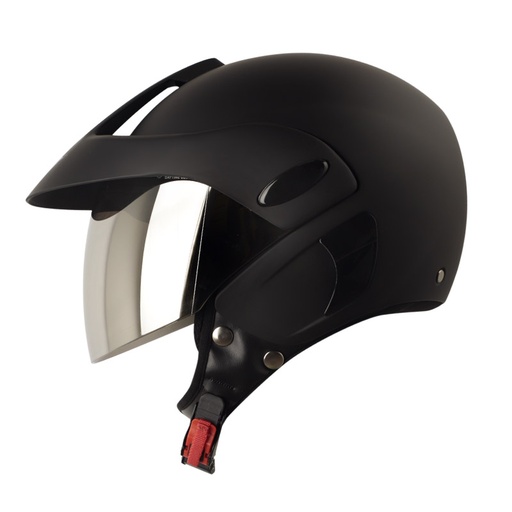 CASCO ABIERTO ICH 205 SOLID NEGRO SILVER MATE VISOR SILVER