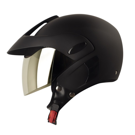 CASCO ABIERTO ICH 205 SOLID NEGRO SILVER MATE VISOR DORADO