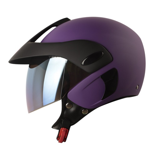 CASCO ABIERTO ICH 205 SOLID MORADO FUCSIA MATE VISOR AZUL