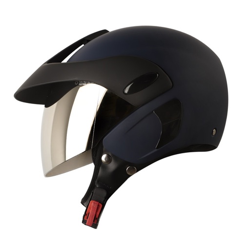 CASCO ABIERTO ICH 205 SOLID AZUL SILVER MATE VISOR SILVER 