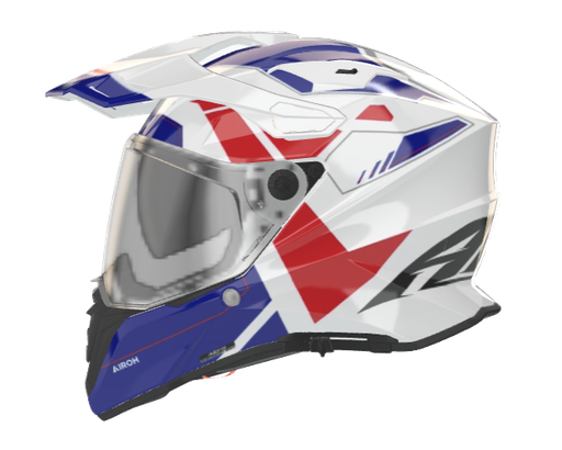 CASCO MULTIPROPOSITO AIROH COMMANDER 2 REVEAL AZUL ROJO BRILLO