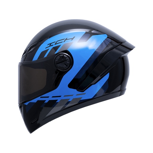 CASCO INTEGRAL ICH 501SP FITAR NEGRO AZUL NAVY BRILLO VISOR NEGRO