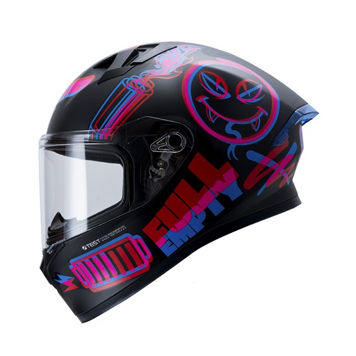 CASCO INTEGRAL ICH 503 SWITCH NEGRO ROJO MATE VISOR TRANSPARENTE