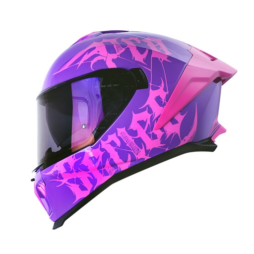 CASCO INTEGRAL SHAFT SHPRO611RS DARK LAB MORADO FUCSIA BRILLO VISOR MORADO