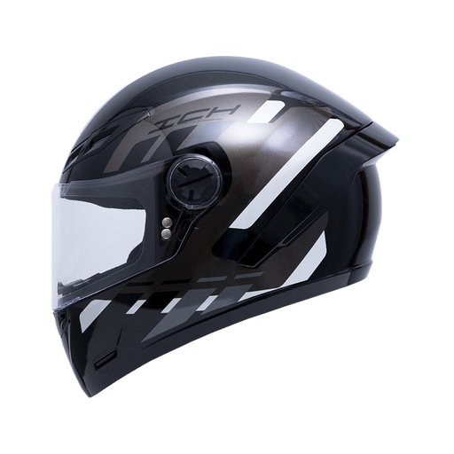 CASCO INTEGRAL ICH 501SP FITAR NEGRO GRIS BRILLO VISOR TRANSPARENTE
