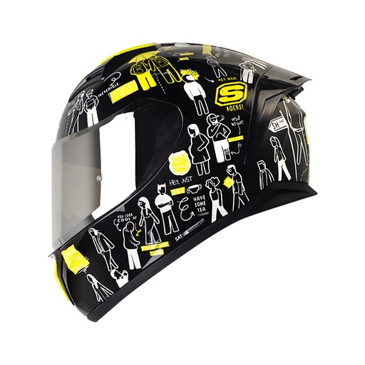 CASCO INTEGRAL SHAFT SH582SP EVO PEOPLE WALK NEGRO AMARILLO BRILLO