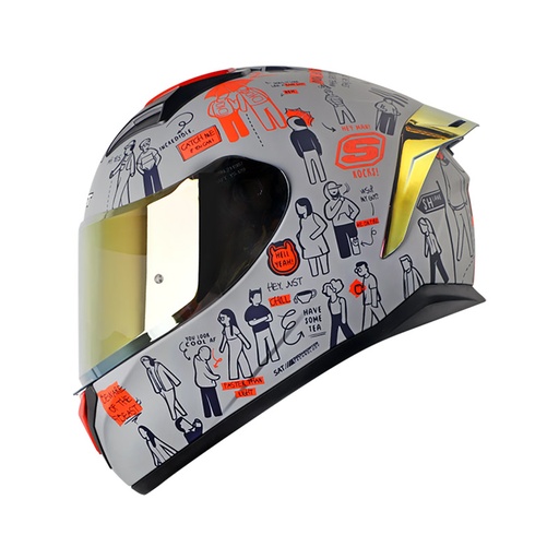 CASCO INTEGRAL SHAFT 582SP EVO PEOPLE WALK GRIS ROJO MATE
