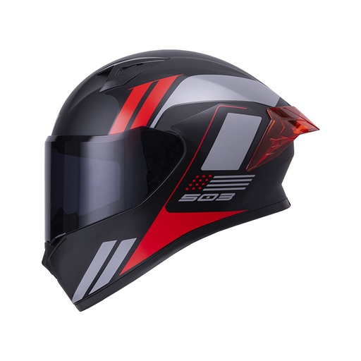 CASCO INTEGRAL ICH 503 NEZA NEGRO ROJO MATE VISOR NEGRO