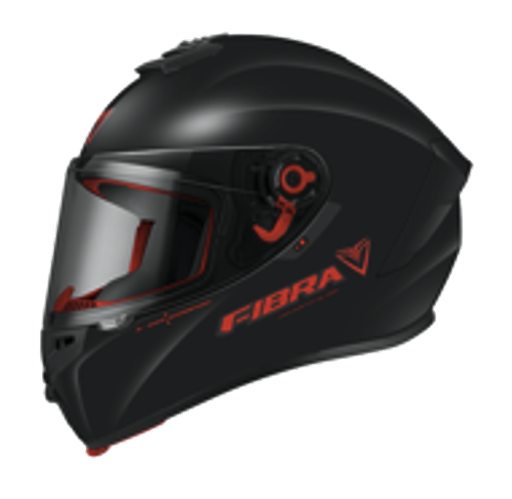 CASCO INTEGRAL FIBRA GIGA CHROMA NEGRO ROJO MATE