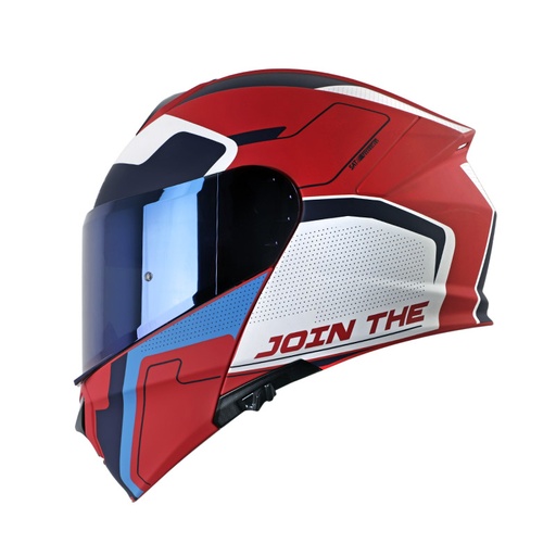 CASCO ABATIBLE SHAFT SH4000 EVO DOBLE VISOR SPLIT ROJO BLANCO MATE
