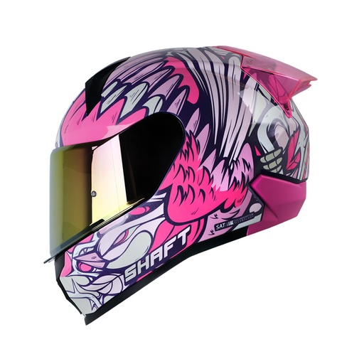 CASCO INTEGRAL SHAFT SH560 EVO FLY MORADO ROSADO BRILLO