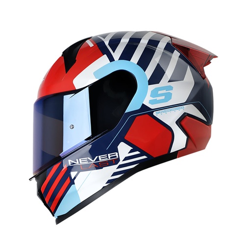 CASCO INTEGRAL SHAFT SH560 EVO FALLOU AZUL OSCURO AZUL BRILLO