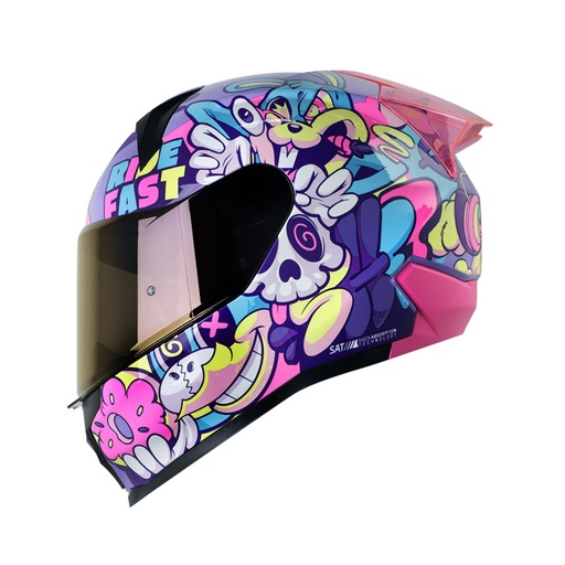 CASCO INTEGRAL SHAFT SH560 EVO MELO MORADO CLARO FUCSIA BRILLO