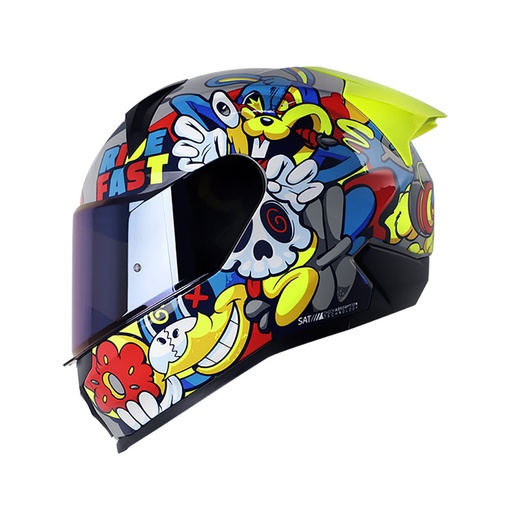 CASCO INTEGRAL SHAFT SH560 EVO MELO GRIS ROJO BRILLO