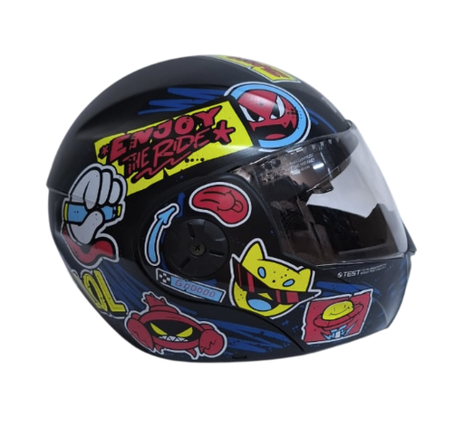 [176989] CASCO ABATIBLE ICH 3110S NIÑ@ DOBLE VISOR CHANGE NEGRO ROJO 