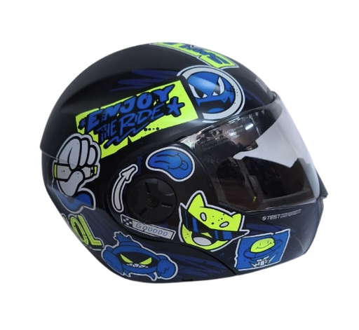 [176985] CASCO ABATIBLE ICH 3110S NIÑ@ DOBLE VISOR CHANGE NEGRO AZUL