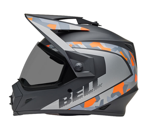 CASCO MULTIPROPOSITO BELL MX-9 ADVENTURE MESA MIPS NEGRO CAMO NARANJA MATE