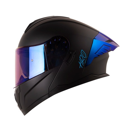 CASCO ABATIBLE HRO HRO3480 EVO DOBLE VISOR SOLID NEGRO AZUL MATE 