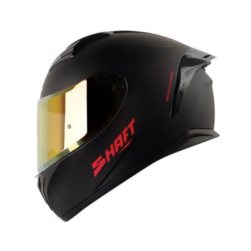 CASCO INTEGRAL SHAFT SH582SP EVO SOLID NEGRO ROJO MATE VISOR ROJO SPOILER NEGRO