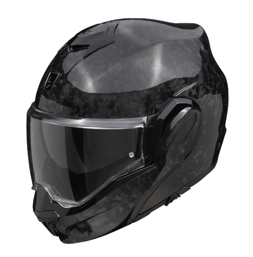CASCO MODULAR SCORPION EXO-TECH ONYX CARBON NEGRO BRILLO