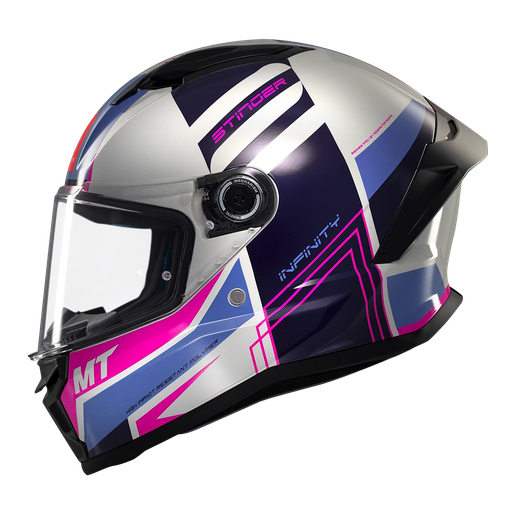 CASCO INTEGRAL MT FF126 STINGER 2 TRON C8 FUCSIA BLANCO BRILLO