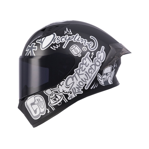 CASCO INTEGRAL ICH 503 SKILL NEGRO GRIS MATE VISOR NEGRO