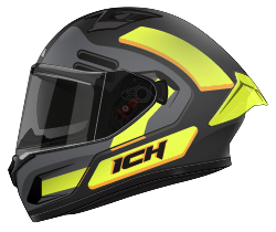 CASCO INTEGRAL ICH 503 MASKER NEGRO AMARILLO MATE VISOR NEGRO
