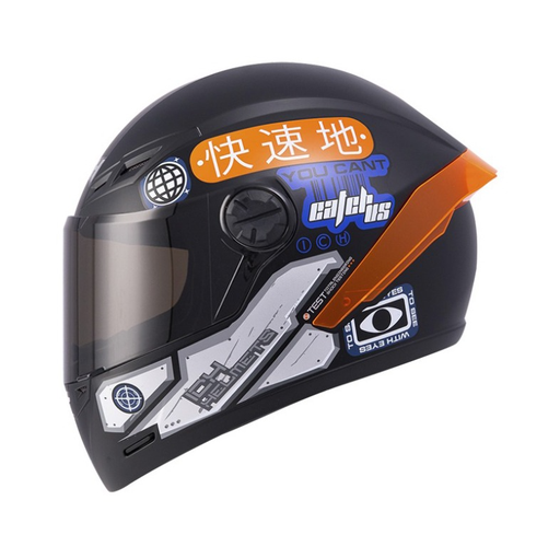CASCO INTEGRAL ICH 501SP ARIGATO NEGRO NARANJA BRILLO VISOR NEGRO