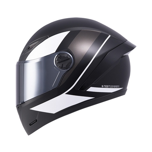 CASCO INTEGRAL ICH 501SP DEUS NEGRO BLANCO MATE VISOR SILVER